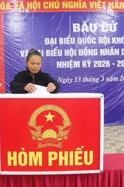 Nghệ An: 55 khu vực bỏ phiếu sớm đều đạt tỷ lệ cử tri đi bầu cao