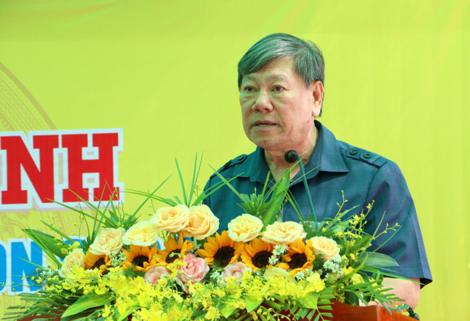 Ủy viên Trung ương Đảng, Phó Chủ nhiệm Thường trực Ủy ban Kiểm tra Trung ương Trần Văn Rón phát biểu tại buổi lễ. truong-mam-non-sao-mai-23825-11.jpg