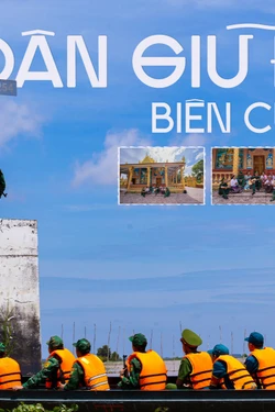 Đồng bào Khmer tìm hiểu về lịch sử hình thành cột mốc biên giới 275 giữa Việt Nam và Campuchia tại khu vực cửa khẩu Quốc tế Tịnh Biên, thị xã Tịnh Biên (An Giang). Ảnh: An Hiếu