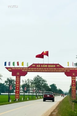Xã Cẩm Quan (Cẩm Xuyên, Hà Tĩnh) - quê hương Anh hùng Phan Đình Giót. Ảnh: Hoàng Ngà - TTXVN