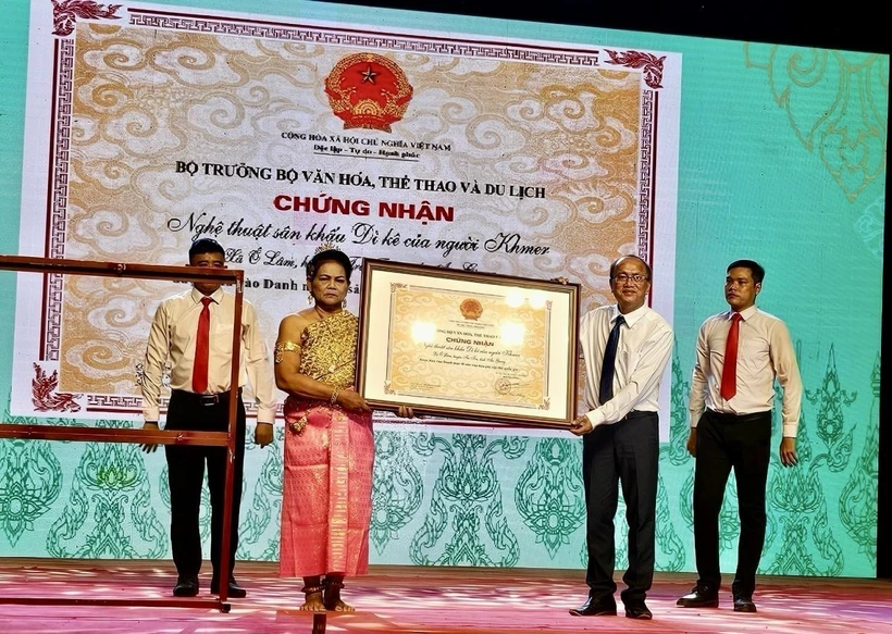 Nghệ thuật trình diễn sân khấu Dì kê của người Khmer là di sản văn hóa phi vật thể Quốc gia