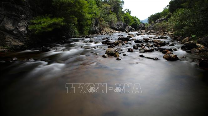 Suối Tà Lao, điểm du lịch sinh thái lí tưởng. Ảnh: Hồ Cầu-TTXVN