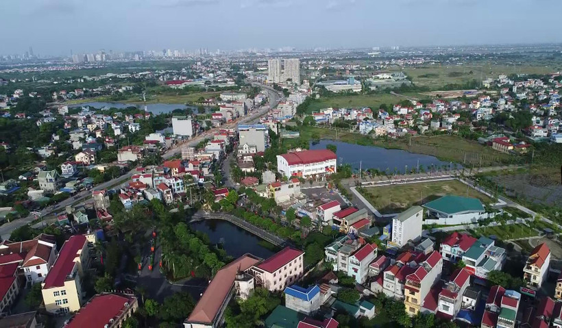 Một góc thị trấn Chúc Sơn, huyện Chương Mỹ (Hà Nội) hôm nay. Ảnh: Tư liệu