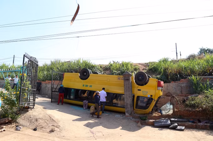 Hiện trường vụ tai nạn. Ảnh: Quang Thái- TTXVN