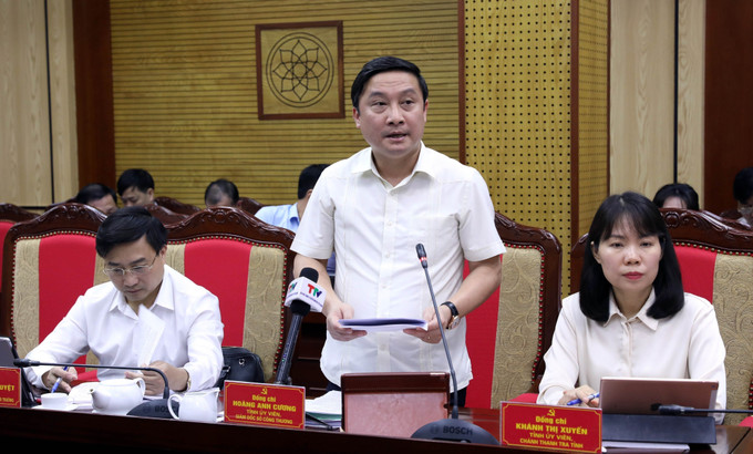 Các đại biểu thảo luận tại Hội nghị. Ảnh: Quang Cường - TTXVN potal-hoi-nghi-ban-chap-hanh-dang-bo-tinh-tuyen-quang-lan-thu-22-7971312.jpg
