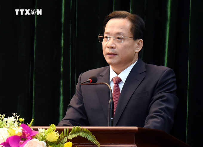 Đồng chí Hoàng Văn Nghiệm được bầu giữ chức Bí thư Tỉnh ủy Lạng Sơn. Ảnh: Văn Đạt - TTXVN vna_potal_dong_chi_hoang_van_nghiem_giu_chuc_bi_thu_tinh_uy_lang_son_7733401.jpg