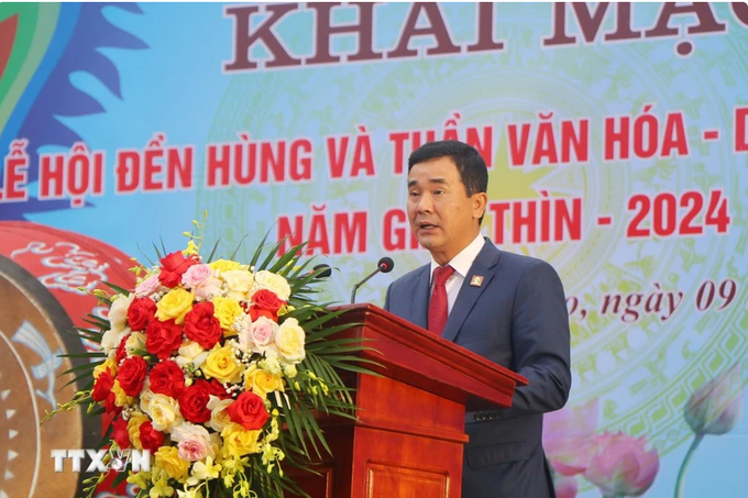 Phó Chủ tịch Ủy ban Nhân dân tỉnh Phú Thọ Hồ Đại Dũng. (Ảnh: Tạ Toàn/TTXVN) Ảnh chụp màn hình 2024-07-20 061224.png