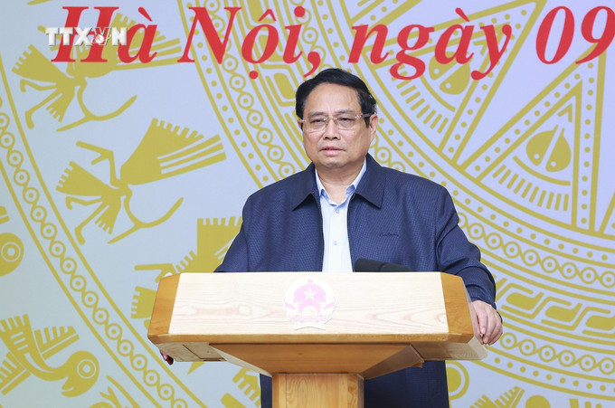Thủ tướng Phạm Minh Chính chủ trì Phiên họp lần thứ 10 Hội đồng Thi đua-Khen thưởng Trung ương. Ảnh: Dương Giang-TTXVN vna_potal_thu_tuong_chu_tri_phien_hop_lan_thu_10_hoi_dong_thi_dua-khen_thuong_trung_uong_7745973.jpg