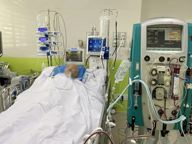 Bệnh nhân COVID-19 được điều trị tại Bệnh viện Chợ Rẫy. Ảnh: TTXVN phát
