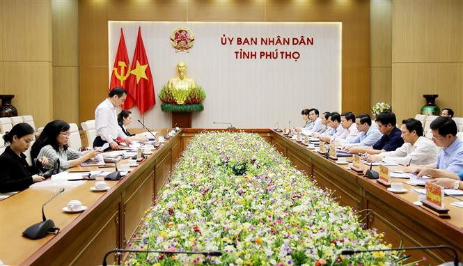 Phó Chủ tịch Ủy ban Trung ương MTTQ Việt Nam Ngô Sách Thực phát biểu kết luận buổi làm việc. Ảnh: Trung Kiên - TTXVN 