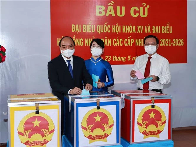 Chủ tịch nước Nguyễn Xuân Phúc bầu cử tại Thành phố Hồ Chí Minh