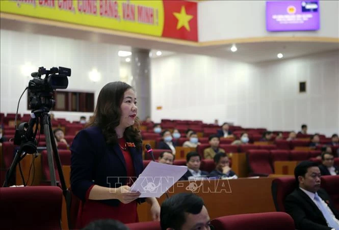 Bà Tẩn Thị Quế, Bí thư Huyện ủy Tam Đường. Ảnh: Quý Trung - TTXVN