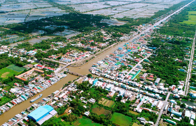 Huyện Phước Long (Bạc Liêu) hôm nay. Ảnh: Phan Thanh Cường