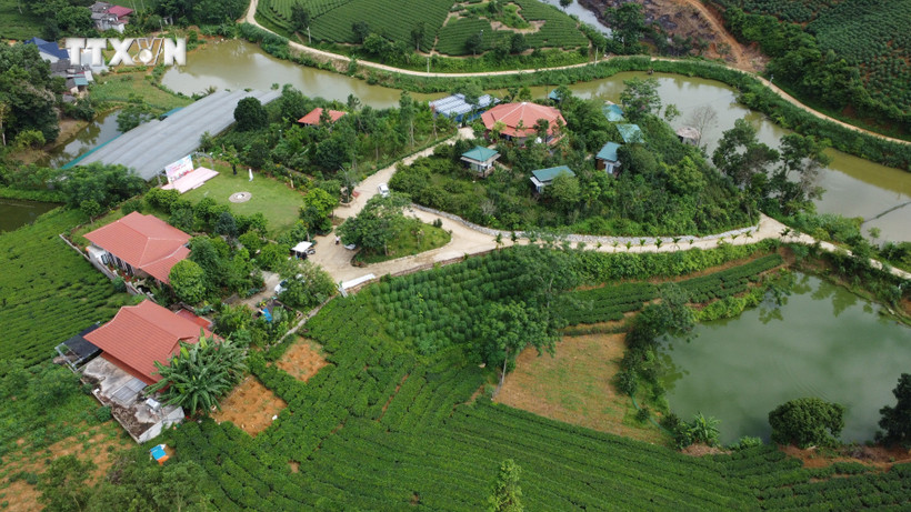 Mô hình du lịch sinh thái, du lịch trải nghiệm của anh Nguyên Văn Thanh, khu Ngọc Đồng, xã Thục Luyện, huyện Thanh Sơn vay vốn từ tín dụng chính sách, đã tạo việc làm cho 5 – 7 lao động tại địa phương. Ảnh: Tạ Toàn – TTXVN