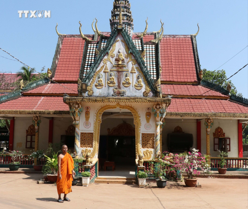 Khu vực chánh điện Chùa Sóc Lớn. Ảnh: Sỹ Tuyên - TTXVN
