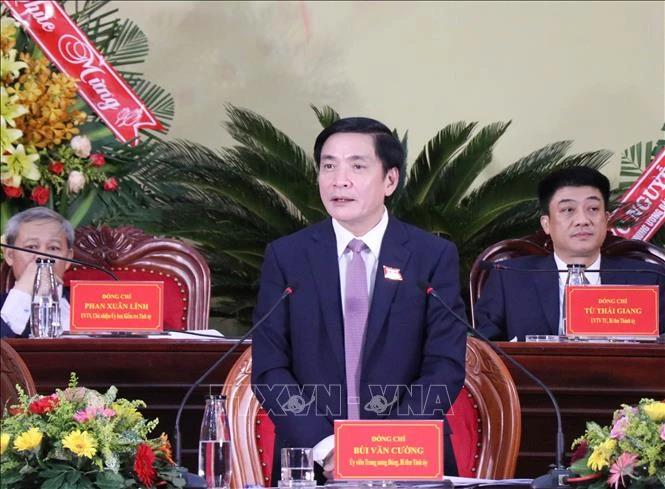 Đồng chí Bùi Văn Cường, Ủy viên Trung ương Đảng tái cử chức danh Bí thư Tỉnh ủy Đắk Lắk, nhiệm kỳ 2020 – 2025. Ảnh: Tuấn Anh – TTXVN