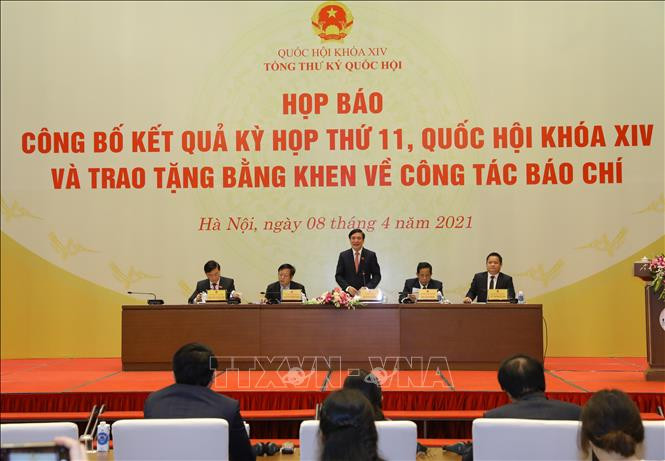 Tổng Thư ký, Chủ nhiệm Văn phòng Quốc hội Bùi Văn Cường chủ trì. Ảnh: Văn Điệp - TTXVN