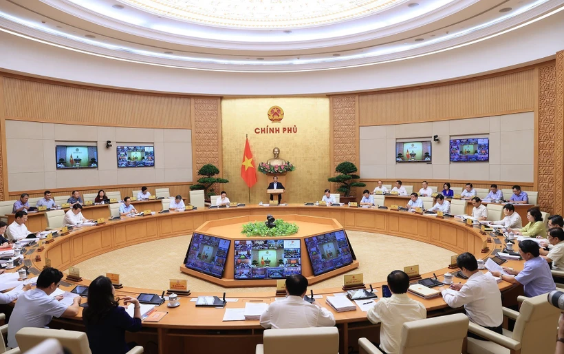 Phiên họp Chính phủ thường kỳ tháng 6/2023. Ảnh: Dương Giang-TTXVN