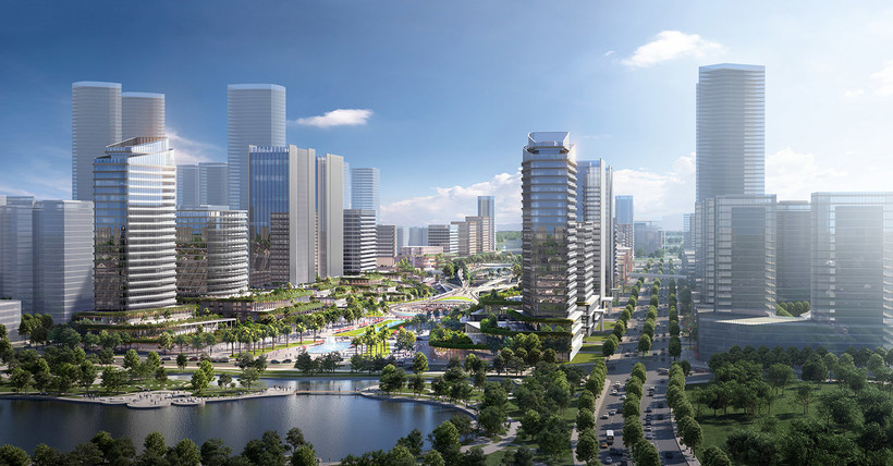 Khu Tây Hồ Tây sẽ bố trí 13 trụ sở làm việc. Ảnh: chinhphu.vn