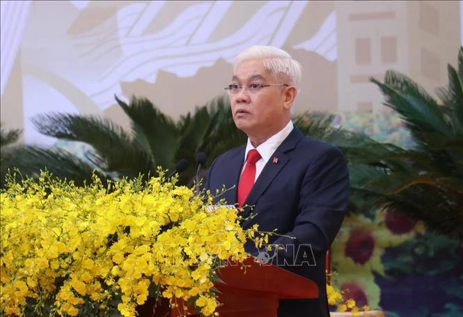 Ông Nguyễn Văn Lợi, Bí thư Tỉnh ủy Bình Phước khóa X tái đắc cử Bí thư Tỉnh ủy khóa XI, nhiệm kỳ 2020 – 2025. Ảnh: Sỹ Tuyên – TTXVN
