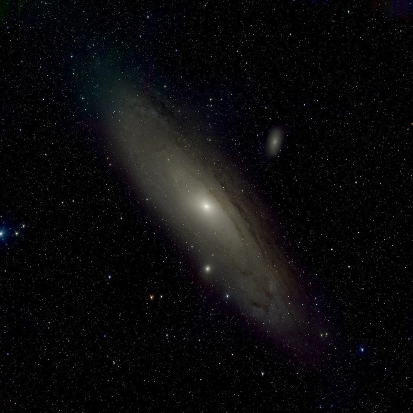 Hình ảnh Thiên hà Andromeda được chụp bằng Kính viễn vọng Khảo sát trường rộng (WFST) - do Đại học Khoa học và Công nghệ Trung Quốc và Đài quan sát Núi Tím thuộc Viện Hàn lâm Khoa học Trung Quốc phát triển. Ảnh: THX/TTXVN
