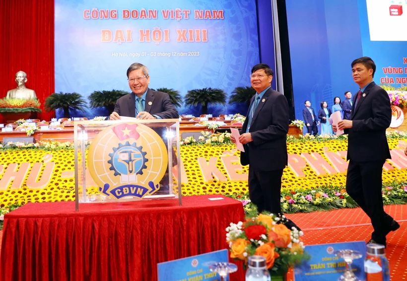 Đại hội XIII Công đoàn Việt Nam: 168 đồng chí trúng cử Ban Chấp hành Tổng Liên đoàn Lao động Việt Nam khóa XIII