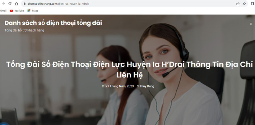Người dân cần cảnh giác với website giả mạo Công ty Điện lực Kon Tum
