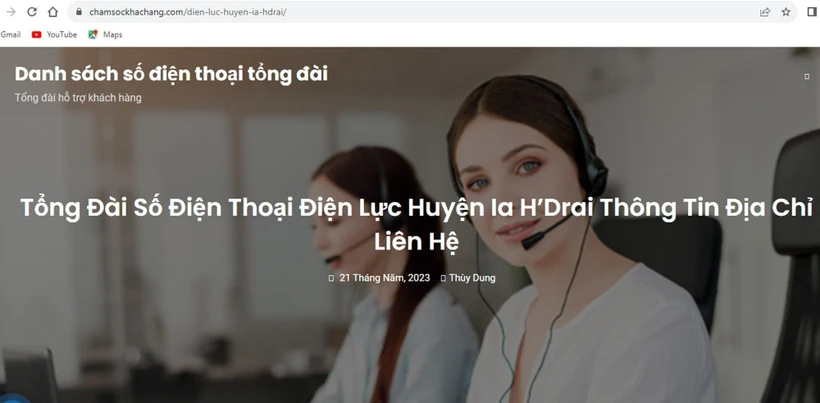 Người dân cần cảnh giác với website giả mạo Công ty Điện lực Kon Tum