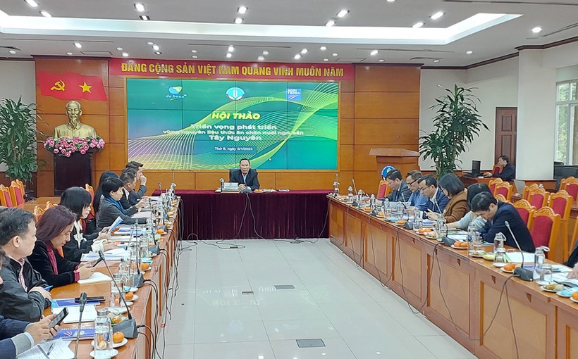 Hội thảo Triển vọng phát triển vùng nguyên liệu thức ăn chăn nuôi ở Tây Nguyên. Ảnh: bnews.vn