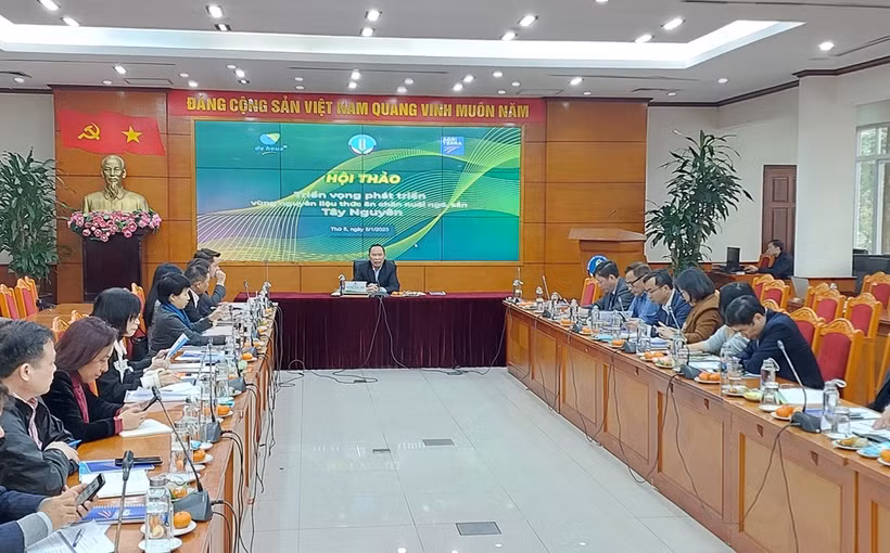 Hội thảo Triển vọng phát triển vùng nguyên liệu thức ăn chăn nuôi ở Tây Nguyên. Ảnh: bnews.vn