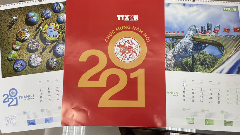 Lịch Tân Sửu 2021 của Thông tấn xã Việt Nam - cuốn lịch năm mới có khả năng kết nối với các nội dung báo chí