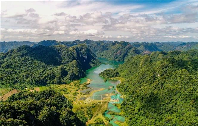 Thảo nguyên Đồng Lâm thuộc xã Hữu Liên, huyện Hữu Lũng, tỉnh Lạng Sơn. Ảnh: TTXVN phát