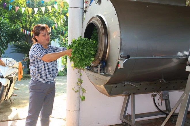 Bà Tống Thị Xuyến luôn chú trọng ứng dụng khoa học kỹ thuật trong sản xuất, chế biến để nâng cao chất lượng sản phẩm chè. Ảnh: thainguyen.gov.vn