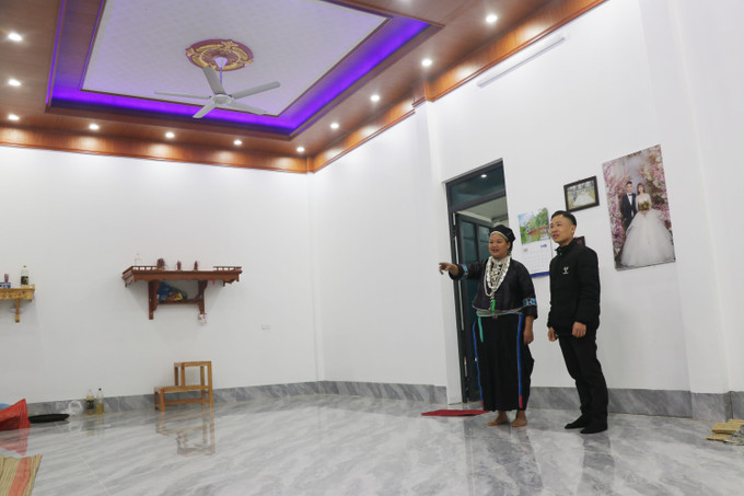 Căn nhà mới khang trang của gia đình chị Xiên Thị Tới, thôn Bản Giáng, xã Trung Sơn (Tuyên Quang) hoàn thành sớm để đón Tết.