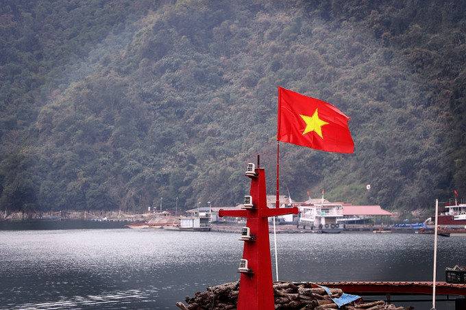 Điểm bầu cử khu vực lòng hồ Hòa Bình đã sẵn sàng cho ngày bầu cử.