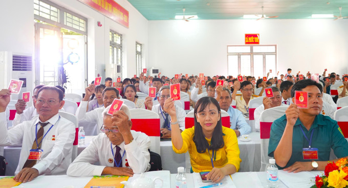 Đại biểu biểu quyết thông qua nội dung Đại hội. Đại biểu biểu quyết thông qua nội dung Đại hội.