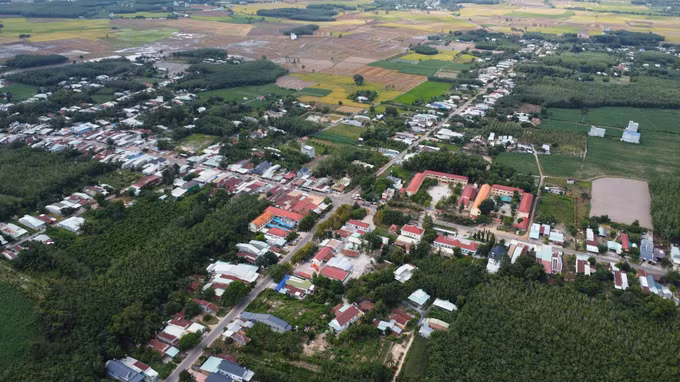 Trung tâm hành chính xã biên giới Phước Vinh, tỉnh Tây Ninh.