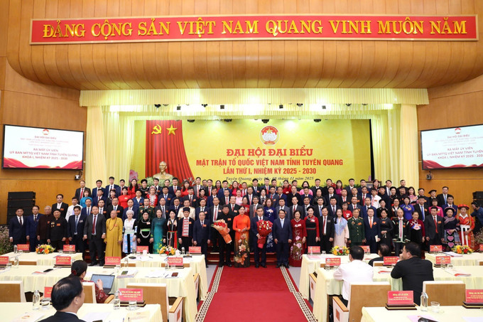 Ủy ban Mặt trận Tổ quốc Việt Nam tỉnh Tuyên Quang khóa I, nhiệm kỳ 2025 - 2030 ra mắt Đại hội.