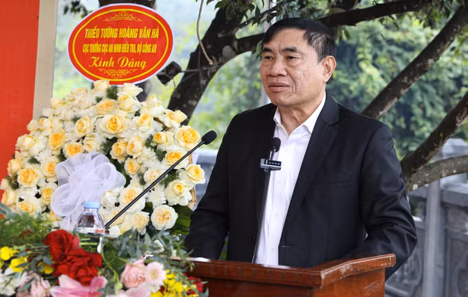 Bí thư Tỉnh ủy Điện Biên Trần Quốc Cường phát biểu tại buổi lễ.