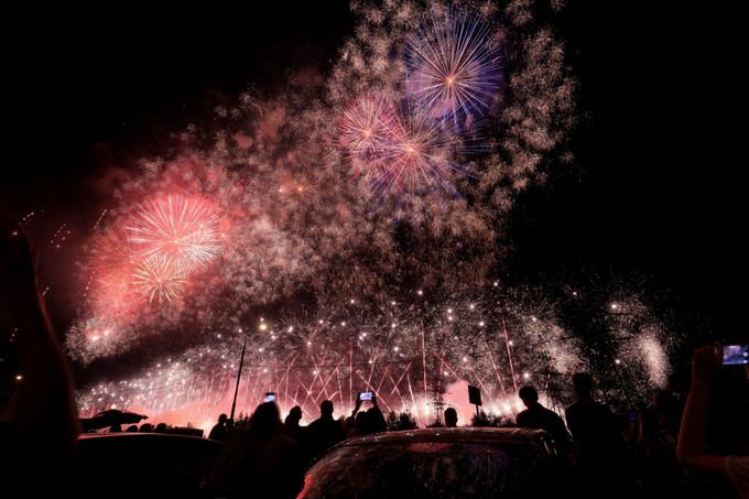 Màn trình diễn của đội Pyro Team (Serbia). Ảnh: Trần Hiếu - PV TTXVN tại Nga Festival pháo hoa quốc tế Moskva lần thứ 7 ảnh 6