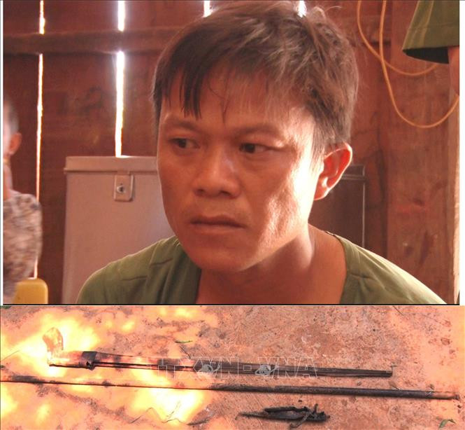 Đối tượng Phàn Xuân Dũng đi săn nhưng bắn chết người do tưởng là gà rừng. Ảnh: TTXVN phát. Lai Châu: Khởi tố đối tượng bắn chết người khi đi săn rồi giấu xác nạn nhân vào hang nhím ảnh 2