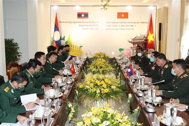 Đối thoại Chính sách Quốc phòng Việt Nam - Lào cấp Thứ trưởng lần thứ hai. Ảnh: Trọng Đức - TTXVN Đối thoại Chính sách Quốc phòng Việt Nam - Lào lần thứ 2 ảnh 3