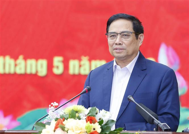 Thủ tướng Phạm Minh Chính phát biểu kết luận buổi làm việc. Ảnh: Văn Điệp - TTXVN Thủ tướng Phạm Minh Chính: Xây dựng Gia Lai trở thành vùng động lực của khu vực Tây Nguyên ảnh 2