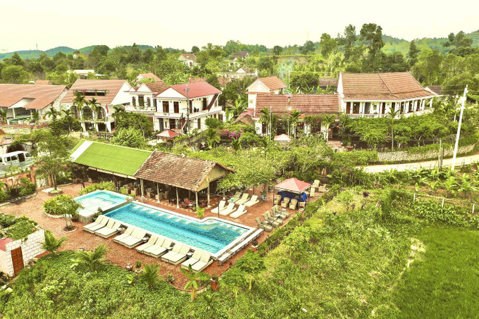 Cơ sở du lịch Phong Nha Farmstay ở xã Cự Nẫm (huyện Bố Trạch, tỉnh Quảng Bình). Nguồn: danviet.vn Quảng Bình bồi dưỡng tiếng Anh cho người dân ở các làng du lịch cộng đồng ảnh 1
