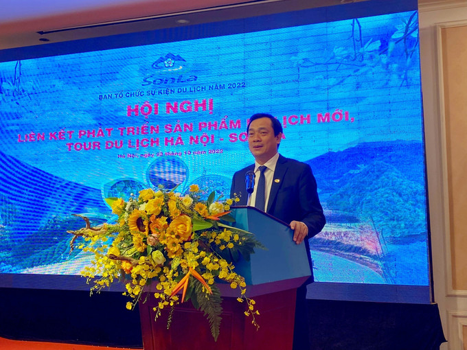 Ông Nguyễn Trùng Khánh, Tổng cục trưởng Tổng cục Du lịch phát biểu tại hội nghị. Ảnh: TTXVN phát Sơn La khát vọng trở thành điểm đến an toàn, hấp dẫn vùng Tây Bắc ảnh 1