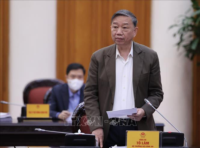 Bộ trưởng Bộ Công an Tô Lâm phát biểu. Ảnh: Dương Giang-TTXVN Thủ tướng Phạm Minh Chính: Ứng dụng dữ liệu dân cư góp phần xây dựng Chính phủ số, xã hội số, kinh tế số, công dân số ảnh 3
