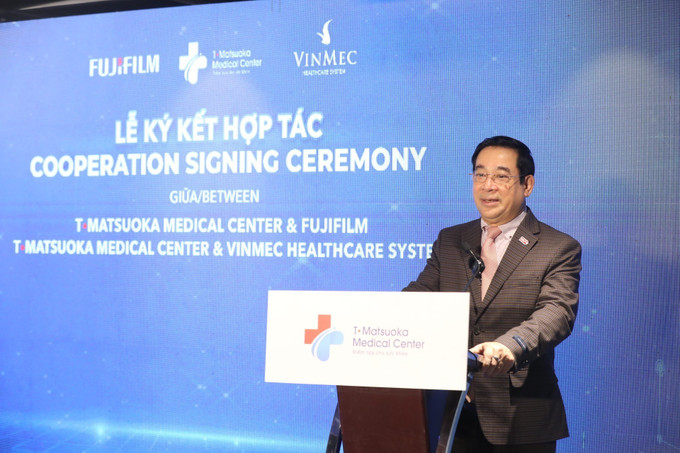 PGS. TS. Lương Ngọc Khuê, Phó Chủ tịch Hội đồng Y khoa Quốc Gia, Cục trưởng Cục quản lý khám chữa bệnh (Bộ Y tế) phát biểu. Ảnh: Minh Quyết - TTXVN Triển khai mô hình tầm soát phát hiện sớm ung thư bằng AI tại Việt Nam ảnh 1