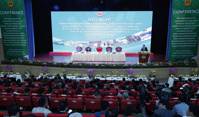 Quang cảnh hội nghị. Ảnh: Dương Giang-TTXVN 7 nhóm nhiệm vụ, giải pháp trọng tâm phát triển vùng Tây Nguyên ảnh 1
