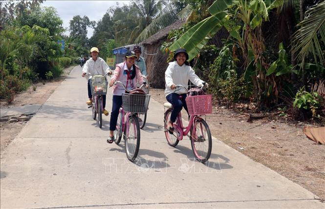 Đường giao thông nông thôn ở xã Thủy Liễu, huyện nông thôn mới Gò Quao (Kiên Giang). Ảnh: Lê Huy Hải – TTXVN Huyện Gò Quao (Kiên Giang) đạt chuẩn nông thôn mới ảnh 1