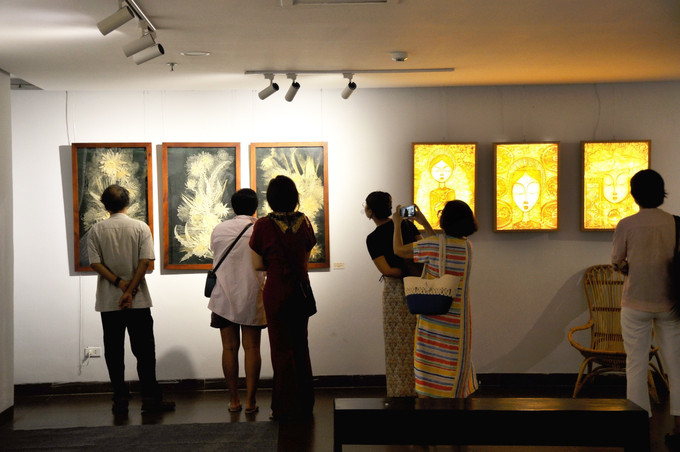 Một góc triển lãm nghệ thuật Trúc chỉ. Ảnh: Trần Lê Lâm – TTXVN Độc đáo Triển lãm Nghệ thuật Trúc chỉ Việt Nam ảnh 3